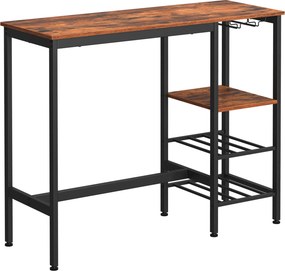 XXXLutz BAROVÝ STÔL, čierna, tmavohnedá, 110/40/90 cm Boxxx - Online Only jedálne - 002543003601