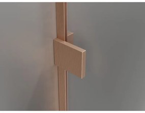 Mexen Lunar, L Duo výklopný sprchový kút 110 x 105 cm, 8mm číre sklo, profil medená matná, 834L-110L-105P-65-00