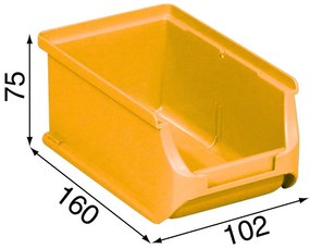 Allit Plastové boxy PLUS 2, 102 x 160 x 75 mm, žlté, 24 ks