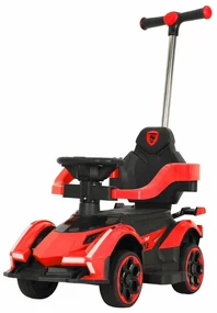 Baby Mix Detské odrážadlo Speed s vodiacou tyčou, červená
