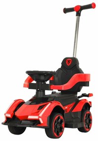 Baby Mix Detské odrážadlo Speed s vodiacou tyčou, červená