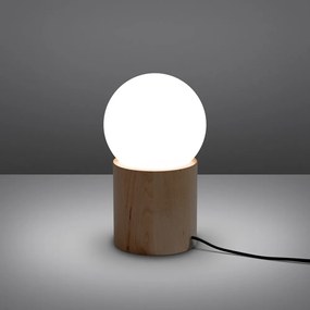 Biela/v prírodnej farbe stolová lampa so skleneným tienidlom (výška 21 cm) Surtur – Sollux
