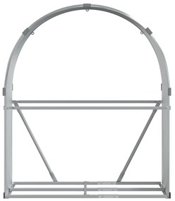 Držiak na polená strieborný 120x45x140 cm pozinkovaná oceľ