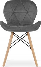 Jedálenská zostava TODI 80cm okrúhly stolový set čierny a 2 stoličky LAGO sivé + 2 stoličky LAGO sivé  ZADARMO