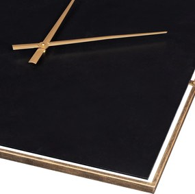 Dekoračné kovové nástenné hodiny v modernom štvorcovom štýle