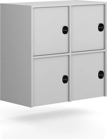 Nadstavba pre skrine FRAME, 4x dvere, 872 x 450 x 854 mm, RFID zámok, sivá