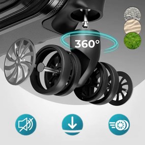 Sada škrupinových kufrov AERO, 4-dielna, ABS, čierna Monzana