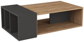 Dizajnový konferenčný stolík Zabby 102 cm dub / antracitový