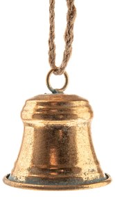 Kovový zvonček 7,5 cm, farba zlatá, rustik