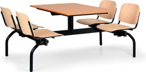 Euroseat Jedálenský set 1930 x 1200 mm - doska čerešňa, sedadlá buk