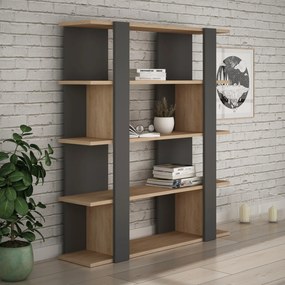 Knihovna Houseland Tita dub přírodní/antracit