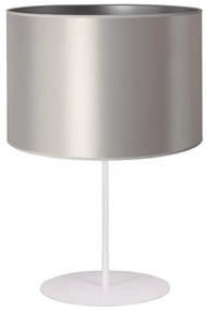 Duolla Duolla - Stolná lampa CANNES 1xE14/15W/230V 20 cm strieborná/biela DU603027