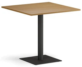 Konferenčný stolík ENZO, 80x80 cm, čierna podnož, buk