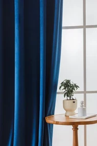 Kráľovsky modrý zatemňovací záves VELVET 140x250 cm Zavesenie: Riasiaca páska