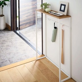 Bielo-svetlohnedý konzolový stolík 18.5x60 cm Tower – YAMAZAKI