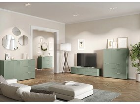 Svetlozelený TV stolík 164x47 cm Kenora - Germania