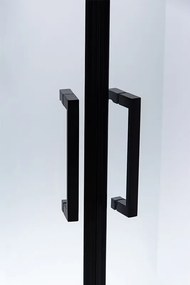 BPS-koupelny Štvrťkruhový sprchový kút HYD-RK01B 90x90 cm čierna/transparent + vanička HYD-RSV-ST01B biela