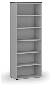 Kancelársky regál PRIMO GRAY, 2128 x 800 x 420 mm, sivá/grafit