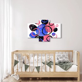 Obraz - Motív s kruhmi v živých farbách (90x60 cm)