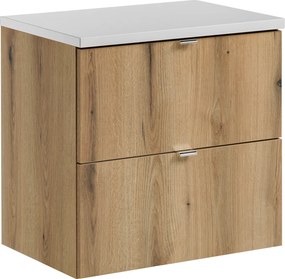 Comad Kúpeľňová skrinka pod doskové umývadlo Nova Oak 60 dub coast evoke/biela