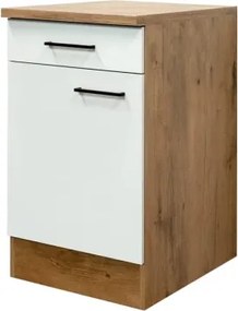 Dolná kuchynská skrinka Avila, dub lancelot / krémová, šírka 50 cm%