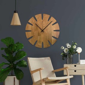 SENTOP | Drevené hodiny luxusný dizajn s prírodným spracovaním | SENTOP MAS014-AMBER-BLACK-30 analógové