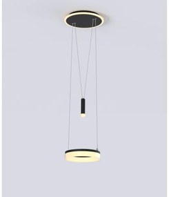 Wofi 6054-302 - LED Stmievateľný luster na lanku JESSE LED/15,5W/230V čierna