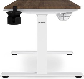 Elektrický stôl s nastaviteľnou výškou ergonomický biely/orech,1200x600 mm: ARIA