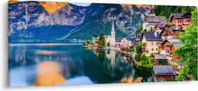 Obraz - Alpská dedina (120x50 cm)
