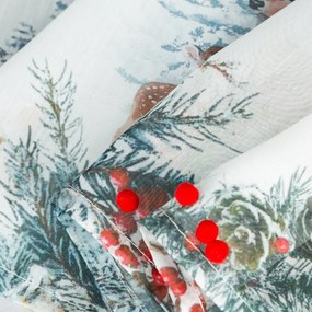KRÁTKA VIANOČNÁ ZÁCLONA NA PÁSKE XMAS19 150X70 CM VZOROVANÁ