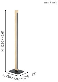 Eglo 99296 - LED Stmievateľná stojacia lampa CAMACHO LED/22W/230V