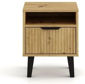 Nočný stolík Sacar 1 (dub artisan). Akcia -22%. Vlastná spoľahlivá doprava až k Vám domov. 1132482