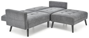 CORNELIUS folding sofa with ottoman, color: grey