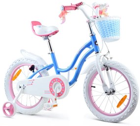 RoyalBaby Star Girl RB16G-1 16&quot; detský bicykel modro-biely 2022