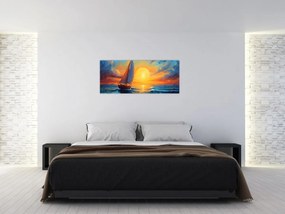 Obraz - Plachetnica (120x50 cm)