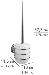 WENKO 18768100-WC WC súprava TURBO-LOC okrúhla, oceľná, 10x37,5 cm, lesklý chróm/biela