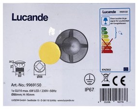 Lucande Lucande - Vonkajšie zapustené svietidlo EDWINA 1xGU10/6W/230V IP67 LW0740