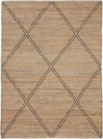 Ručne tkaný jutový koberec v prírodnej farbe 160x230 cm Vallalta – Kave Home