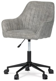 Autronic -  Pracovná stolička KA-J403 GREY3, sivá vintage látka, výškovo nastaviteľná