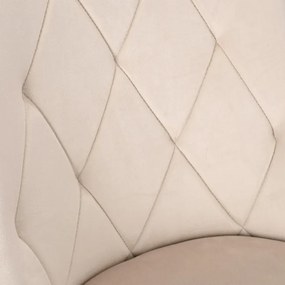 Jedálenská stolička LINCOLN zamatová, béžová