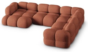 Rohová pohovka v tehlovej farbe (pravý roh/do tvaru "U") Loretto – Cosmopolitan Design