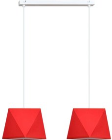 Závesné svietidlo Diamond, 2x textilné tienidlo (mix 5 farieb), (výber z 2 farieb konštrukcie)