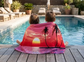 Rýchloschnúca XXL plážová osuška SERENA farebná 150 x 210 cm, 100% mikrovlákno