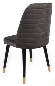 Súprava jedálenských stoličiek Hugo Anthracite and Black, 2 ks