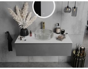 Mexen Aura, sklenené umývadlo na dosku, 39 x 39 cm, číra, 24013900