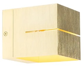 Moderná nástenná lampa zlatá 9,7 cm - Transfer Groove