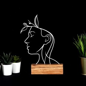 Kovová dekorácia Woman I 32 cm biela
