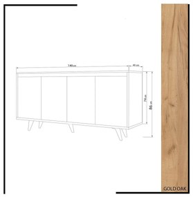 Skrinka Nossa Oak and White