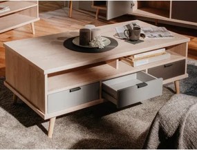 Konferenčný stolík so šuplíkmi Epik, dub/šedý%