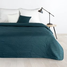 Moderný prehoz na posteľ Boni tmavo tyrkysovej farby